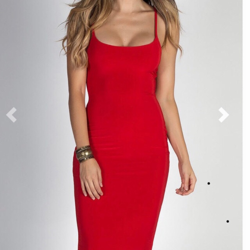 Red Spaghetti Strap dress